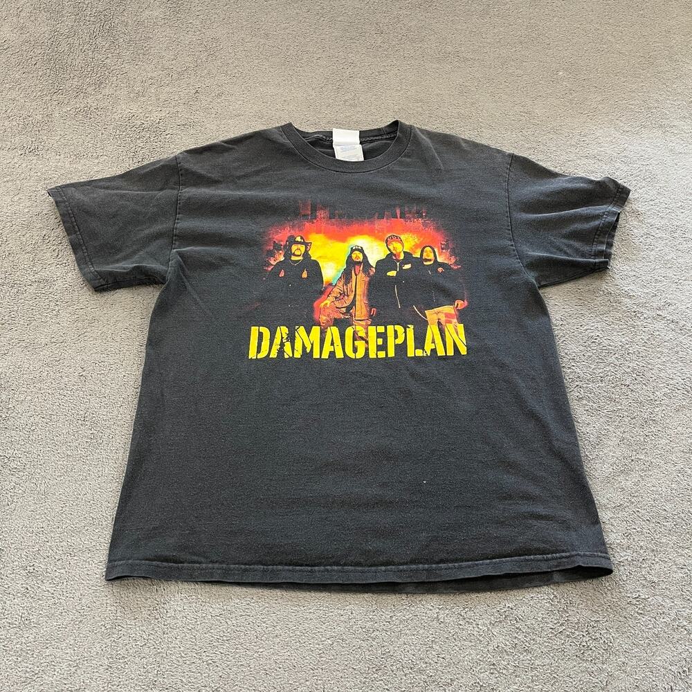 Tennessee River Damageplan Band Faded Black Vintage Graphic Tee Men's Size Large